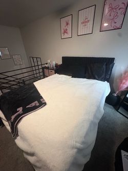 Queen bed frame , Upholstered bed frame