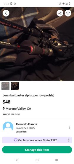 Lews reel and diawa fishing pole