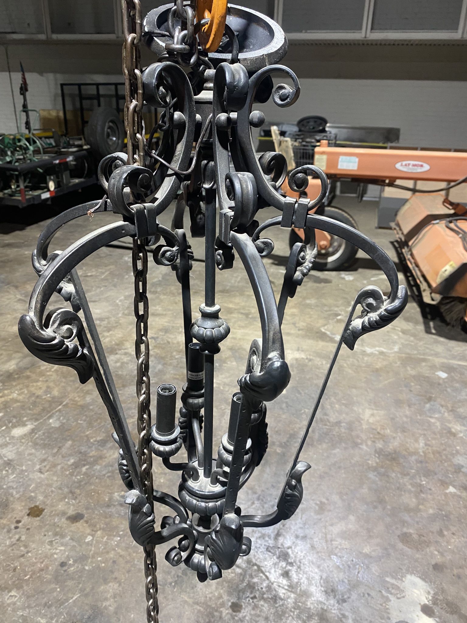 Antique Cast Iron Chandelier