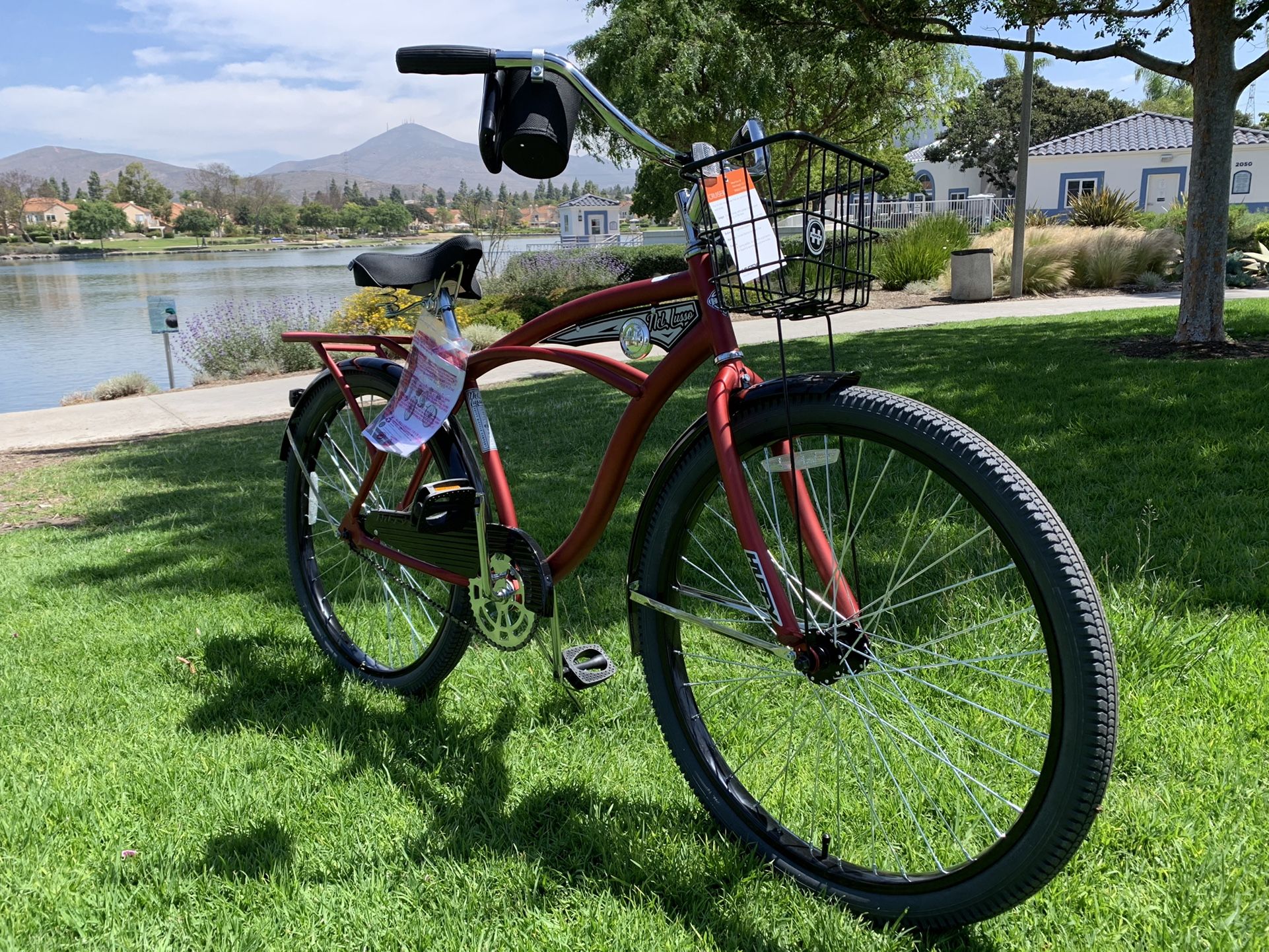 New Burgundy 😎 Men's Beach Cruiser Bike Bicycle Standard Adult