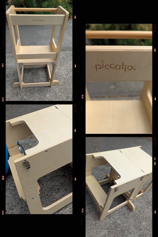 Piccalio Mini Chef Convertible Helper Tower Learning Mommy's Helper Transforms To Table And Chair Set