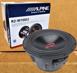 10" Dual Voice Coil Subwoofer 2250 Watts R Series Bass Speaker Alpine R2-W10D2 🚨 Payment Options Available 🚨 No Credit Needed 🚨