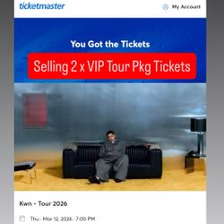 2 x Kwn VIP Tour Ticket for 3/12/2025 @Belasco in Los Angeles