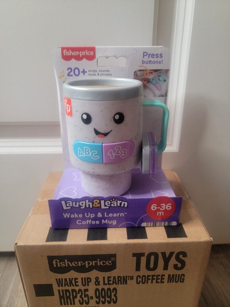 Fisher-Price Laugh & Learn Wake Up & Learn Coffee Mug Baby Toddler Cup