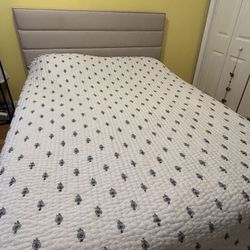 Complete Bedroom Set- Mattress, Frame, Desk, Chair, Lamp, Trash Cans, Bookshelf, Dishes   