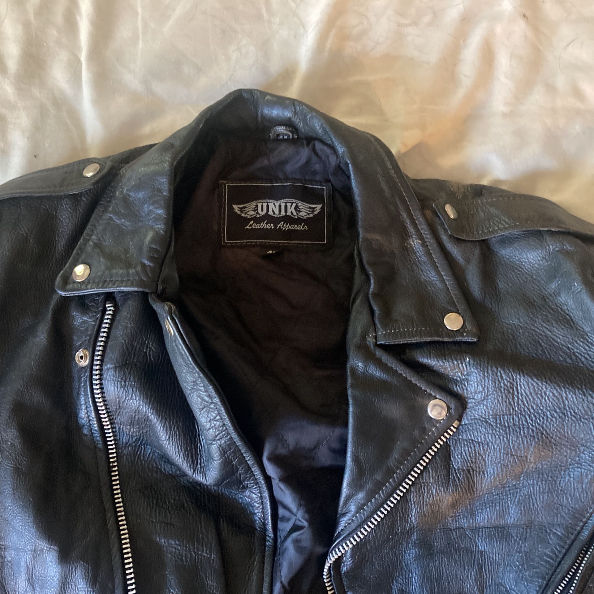 Unik Size 48 Buffalo Leather Jacket 