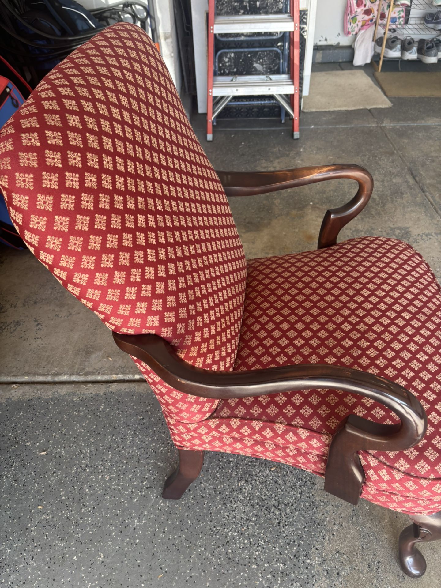 Antique Burgundy Chair