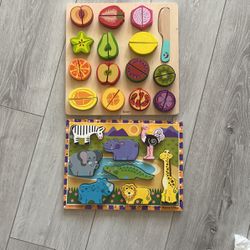 Wooden Puzzles and Cutting Toys
