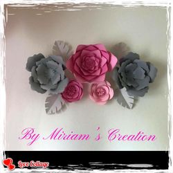 Paper flowers set