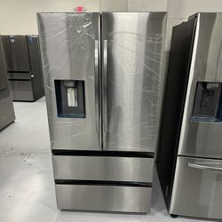 New 4 Door Fridge Stainless Steel Water Ice 1 Year Warranty 
