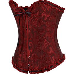 Black And Red Corset Available Plus Size