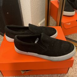 Kids Black Slip Ons