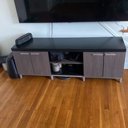 Gray And Black Tv Table 