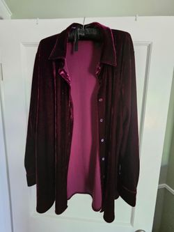 Soft Suroundings Velvet Button Up Shirt (sz 2X)