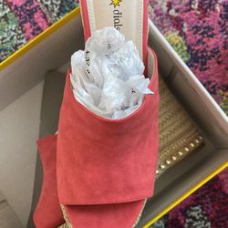 Seven Dials Suede Wedge Sandals. 