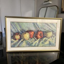 Gold Framed Fruit Wall Art