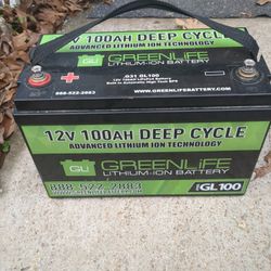 Greenlife 12v 100ah Lithium Ion Battery GL 100