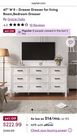 9 - Drawer Dresser for living Room,Bedroom Dresser