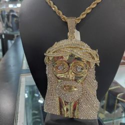 Jesus pendant micropave Cz chain