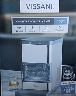 Vissani 9.76 in. Countertop Portable Ball Shaped Ice Maker