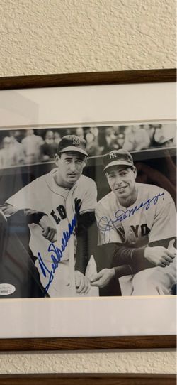 Joe DiMaggio Ted Williams signed photo