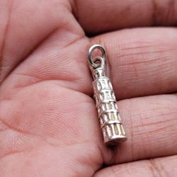 Italy 800 Silver Tower of Pisa Charm