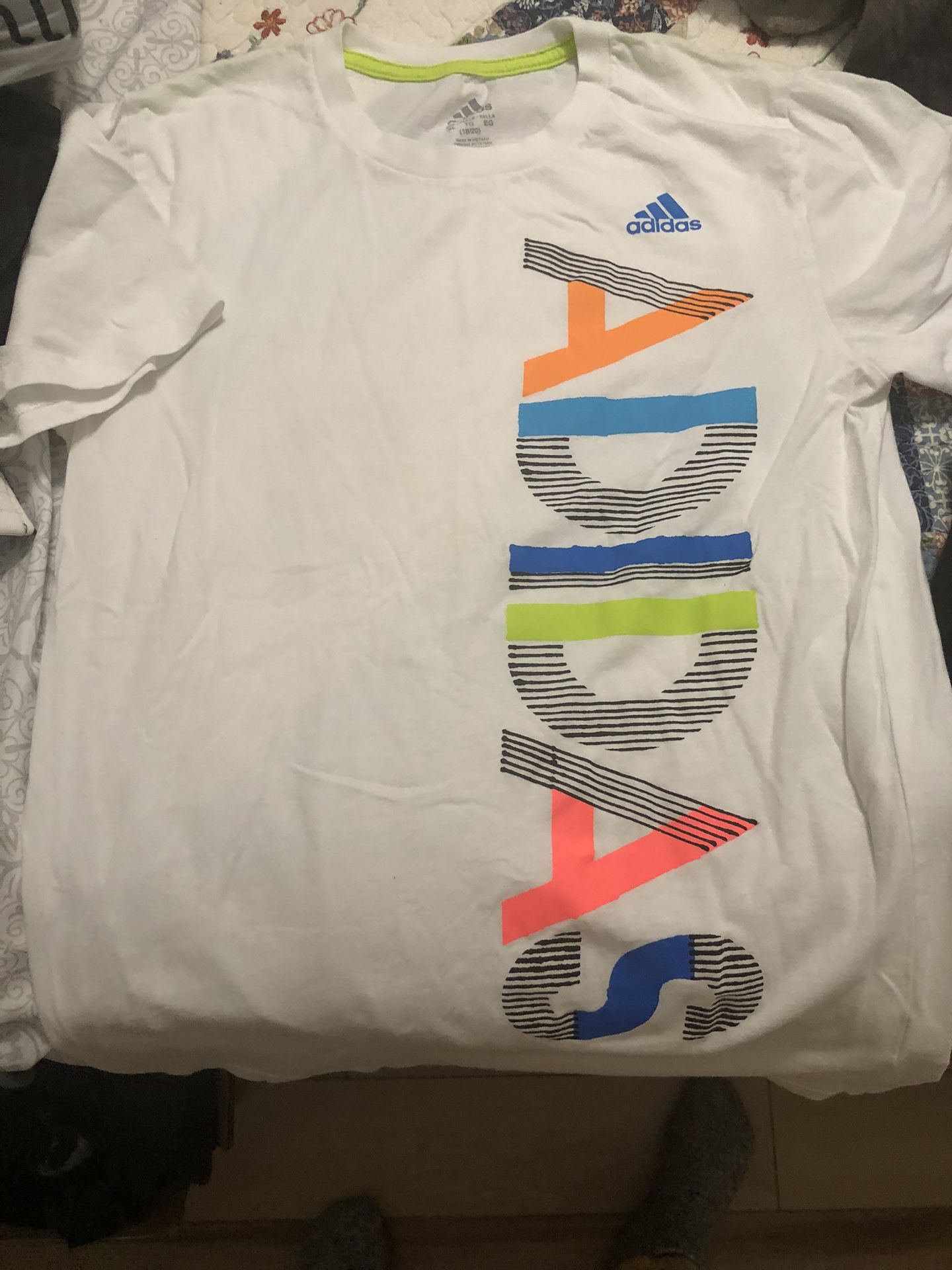 Lot Of 2 Boys XL Short Sleeve Tops Hollister And Addidas