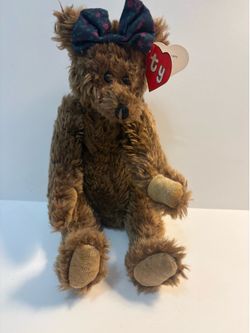 Vintage 1(contact info removed) Ty Attic Treasures Rebecca Bear Jointed Plush Style 6019 As Is