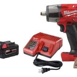 Milwaukee M18 Fuel 18v Cordless Torque 1/2 In. Impact Wrench Battery and Charger NEW
