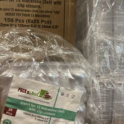 Macaron Plastic Containers About 150 In Box 