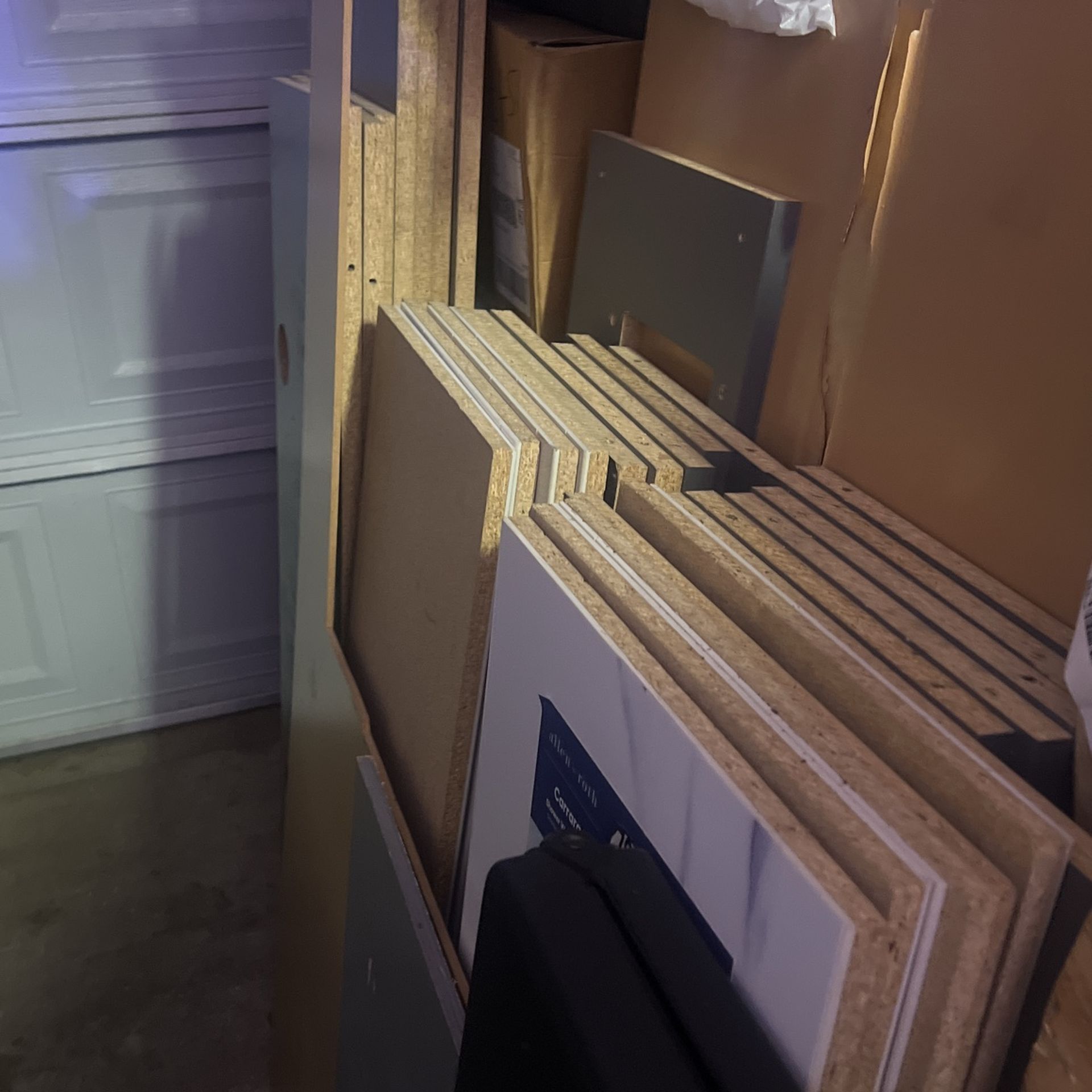 Finely Finished, Press Board Shelving!