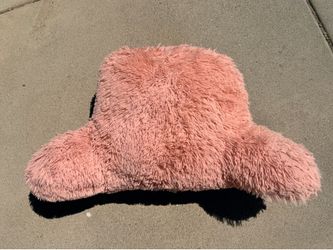 Mainstays Faux Fur Plush Bedrest Pillow, Specialty Size, Pink