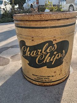 Charles Chips Vintage Metal Tin