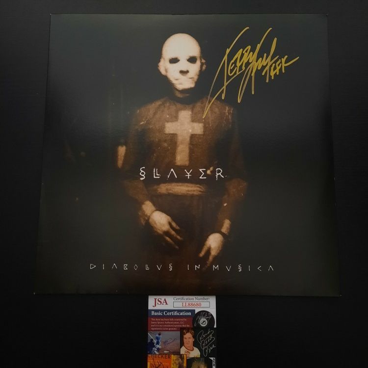 Kerry King Signed Slayer "Diabolus In Musica" Vinyl Record Album Inscribed "KFK" (JSA COA)