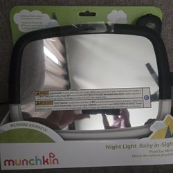 Munchkin Night Light Baby In‑Sight Pivot Car Mirror