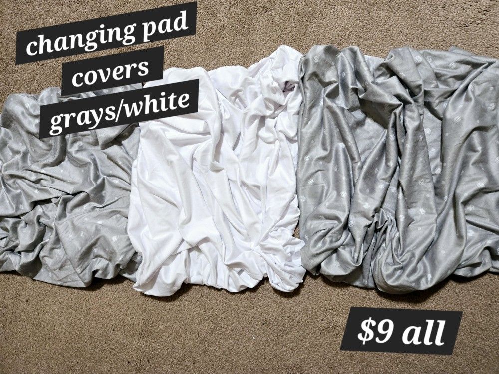 INFANT CHANGE PAD COVERS SET OF 3 & WATERPROOF PADS