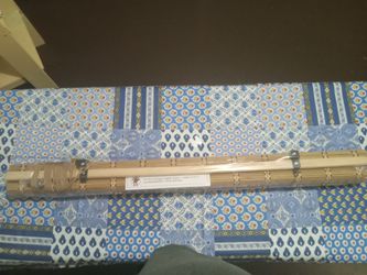 Lazblinds cordless blackout bamboo Roman shade