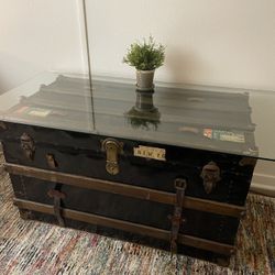 Antique Chest Trunk Coffee Table 