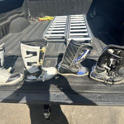 kids motorcycle boots  2 Pairs Of Size 4 $10 Each Pair