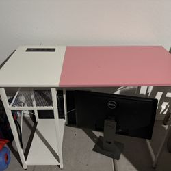 Pink/white Desk 