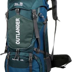 60L Hiking Camping Backpack with Rain Cover,Large Travel Climbing