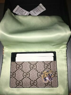 NEW! Authentic Gucci GG Tiger Cardholder/Wallet (COMES WITH ORIGINAL PACKAGING) [Retails for $350]