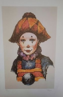 Child Clown By Artist Philippe Alfieri Signed 20/1000 $140 O.B.O