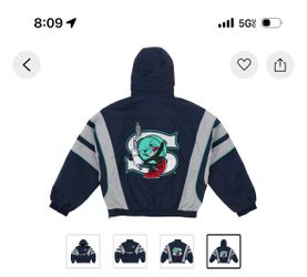 Supreme SALEM Half Zip Stadium Jacket Navy (SS26)