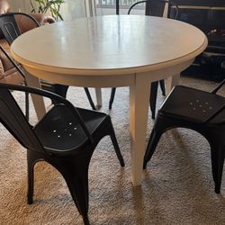 Wood Table With 4 Chairs