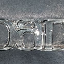 Vintage  Dad Glass Paper weight 