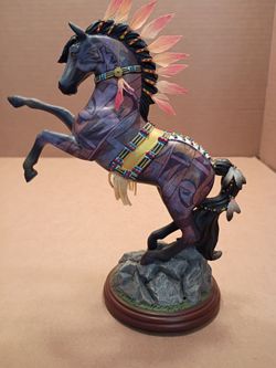 Native American Decorated Rearing Horse Collection : Shaman Figurine