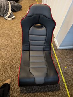 X Rocker Surge Video Gaming Floor Chair with Built-In Wireless Bluetooth Audio, Foldable, Padded Backrest, Faux Leather, 275 lbs Max, Black and Red