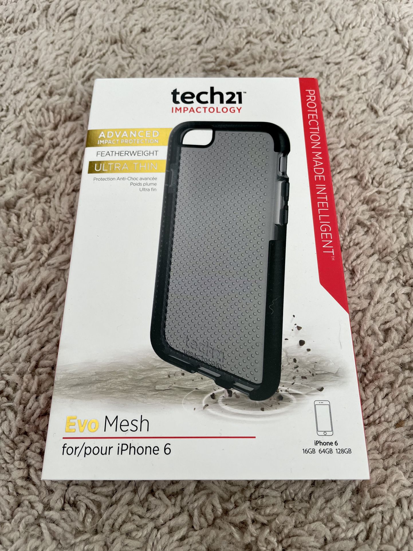Tech21 Impactology Evo Mesh Case for iPhone 6/6S - FlexShock Smokey Grey
