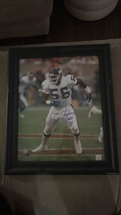 Lawrence Taylor signed photo framed